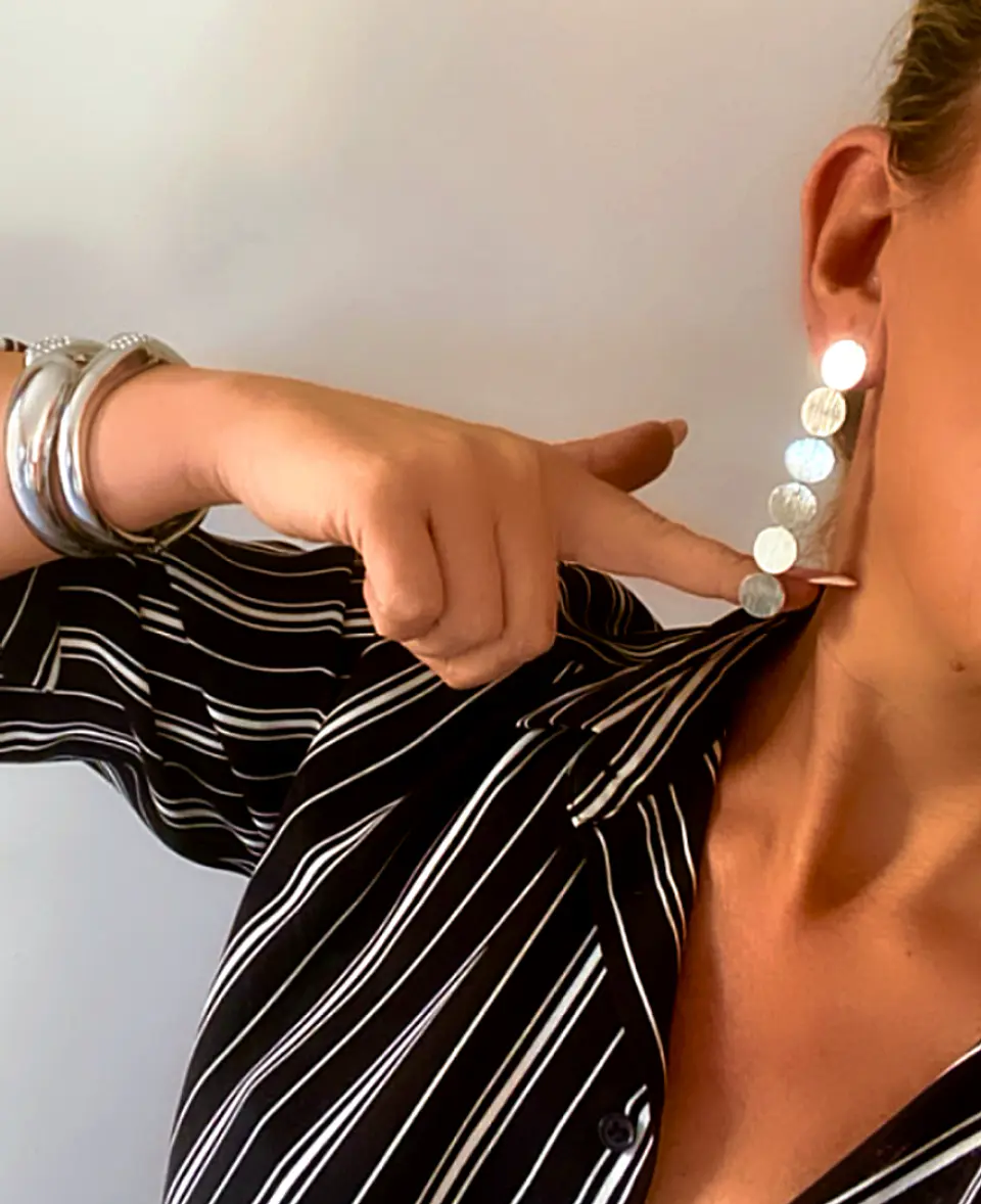 Aros Cascada Círculos Silver 1