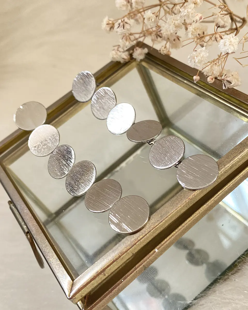 Aros Cascada Círculos Silver 3