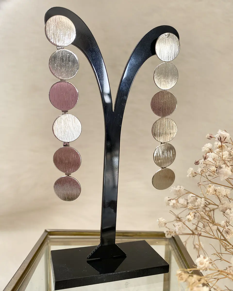 Aros Cascada Círculos Silver 4