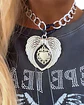 Collar Maxi Alas Corazon Sagrado con Maxi eslabones Silver - Miniatura 8