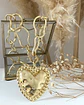 Collar Maxi Corazon Martillado  Eslabones Irregulares Gold - Miniatura 3