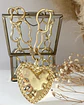 Collar Maxi Corazon Martillado  Eslabones Irregulares Gold - Miniatura 6