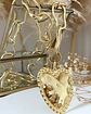 Collar Maxi Corazon Martillado  Eslabones Irregulares Gold - Miniatura 1
