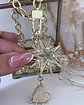 Collar Maxi Estrella de 10 puntas Cristales y Charm Corazón gold - Miniatura 3