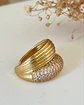 Anillo Doble Banda Acanalado Circones Gold - Miniatura 2