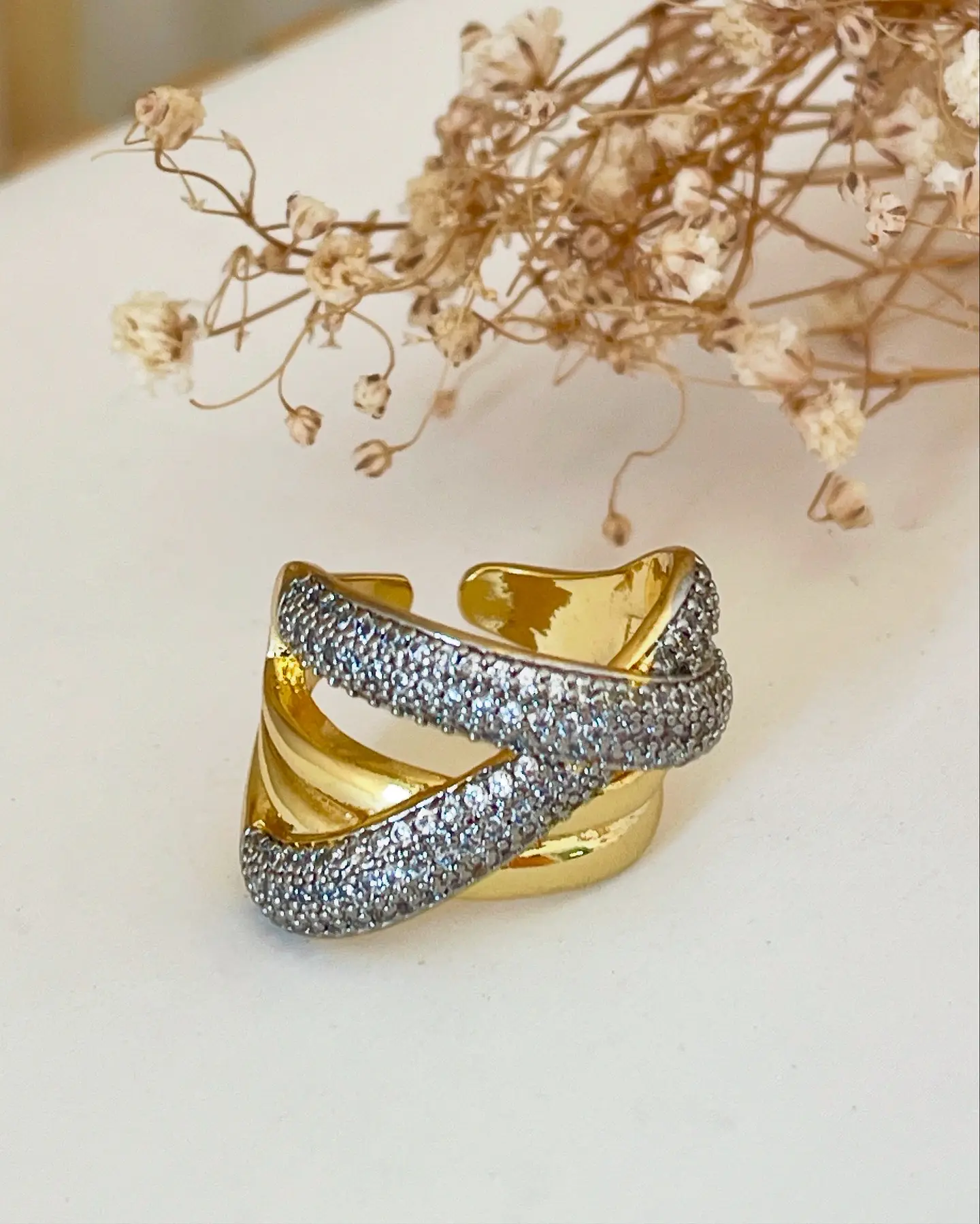 Anillo Elipse Cuatro Bandas Circones Gold 3