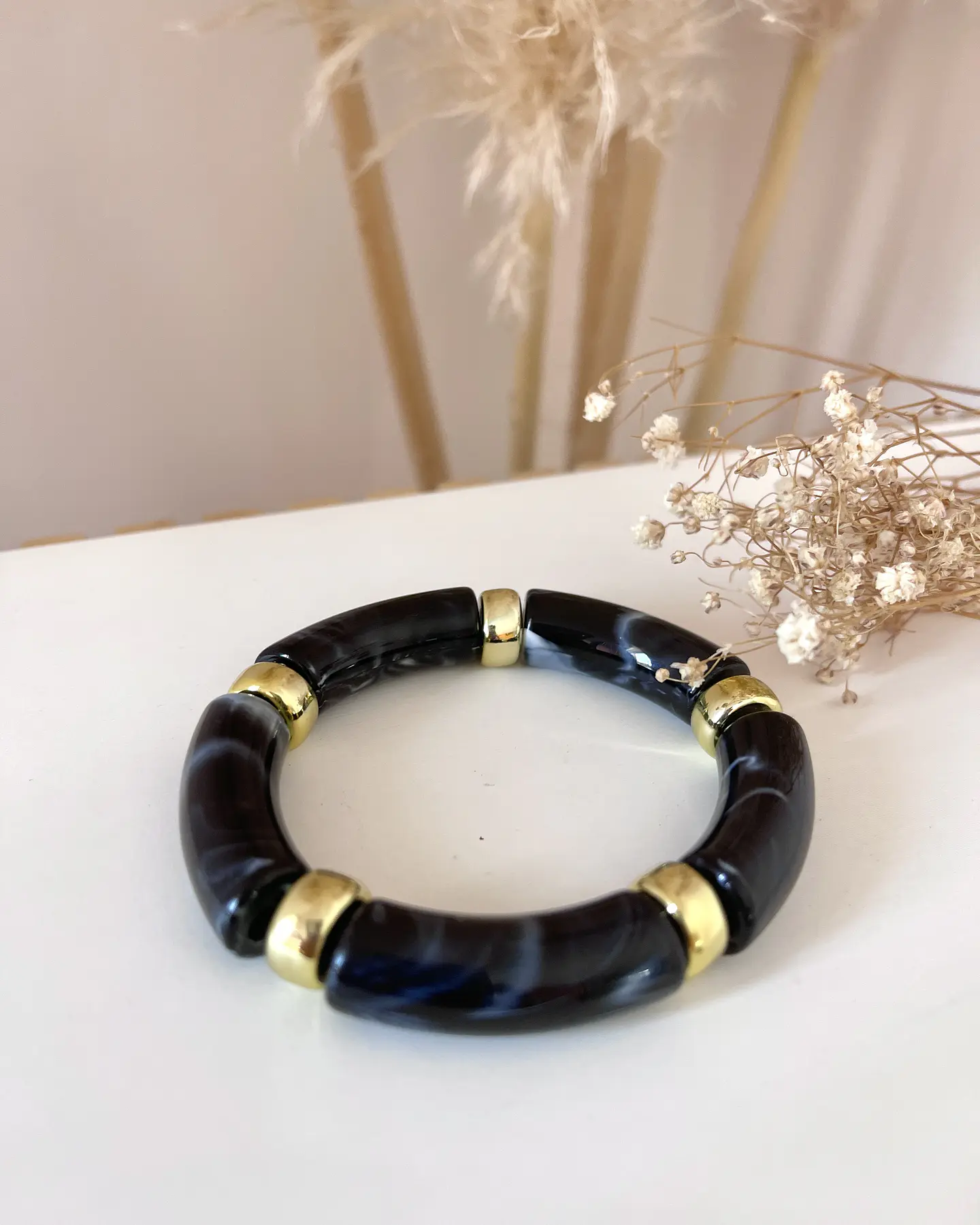 Brazalete Retro Black Gold 2