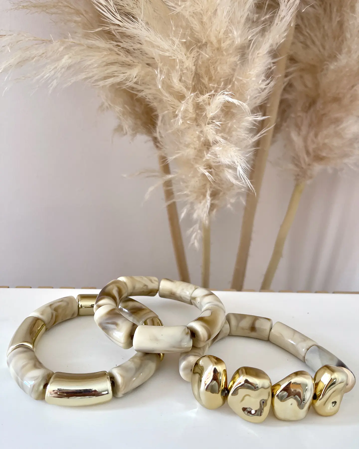 Trío Brazaletes Retro Paris Gold 8