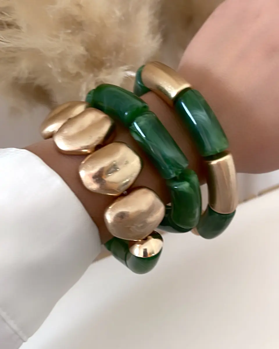 Trío Brazaletes Retro Roma Gold 7
