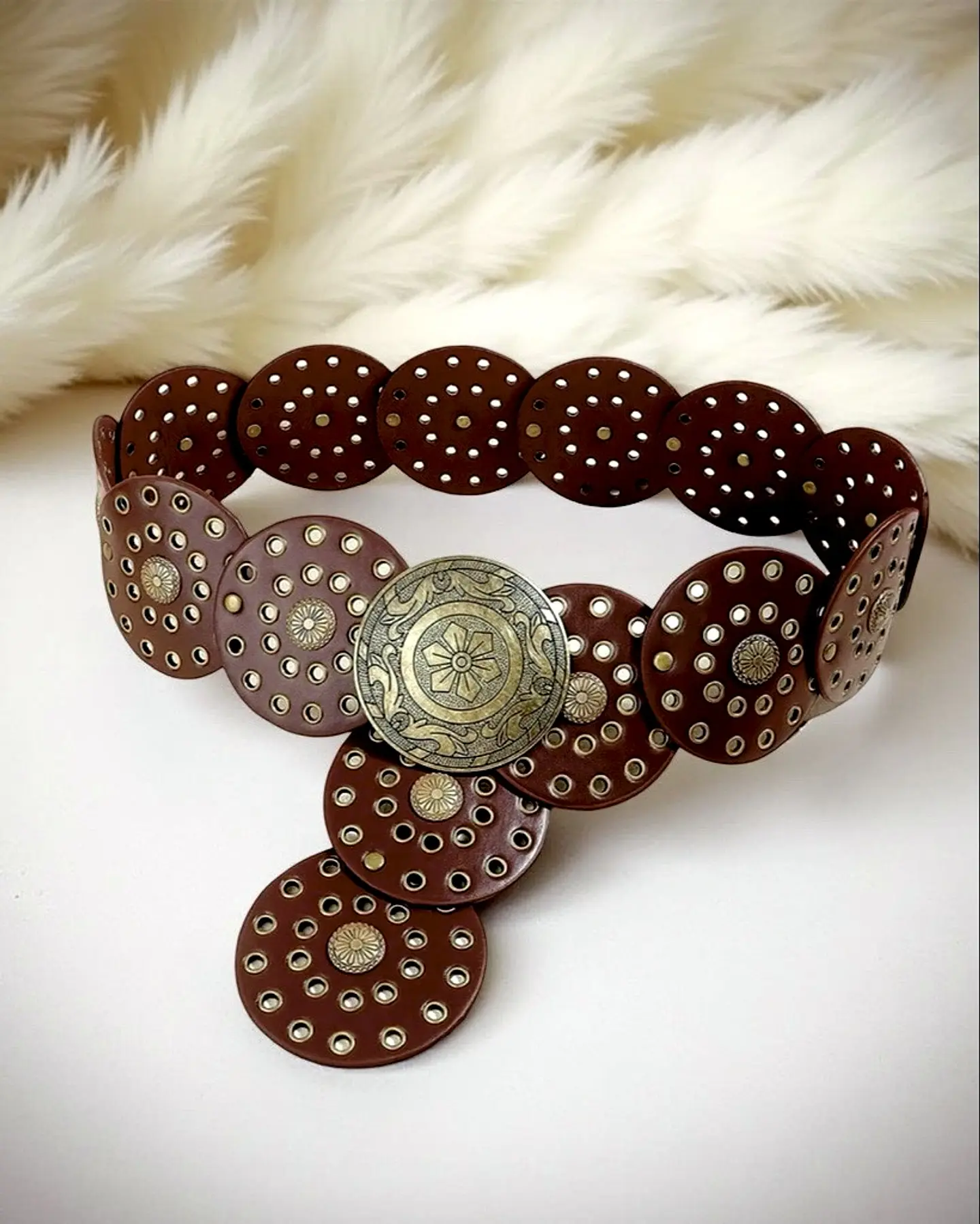 Maxi Cinturon Bohemian Chic Cappuccino Gold 2
