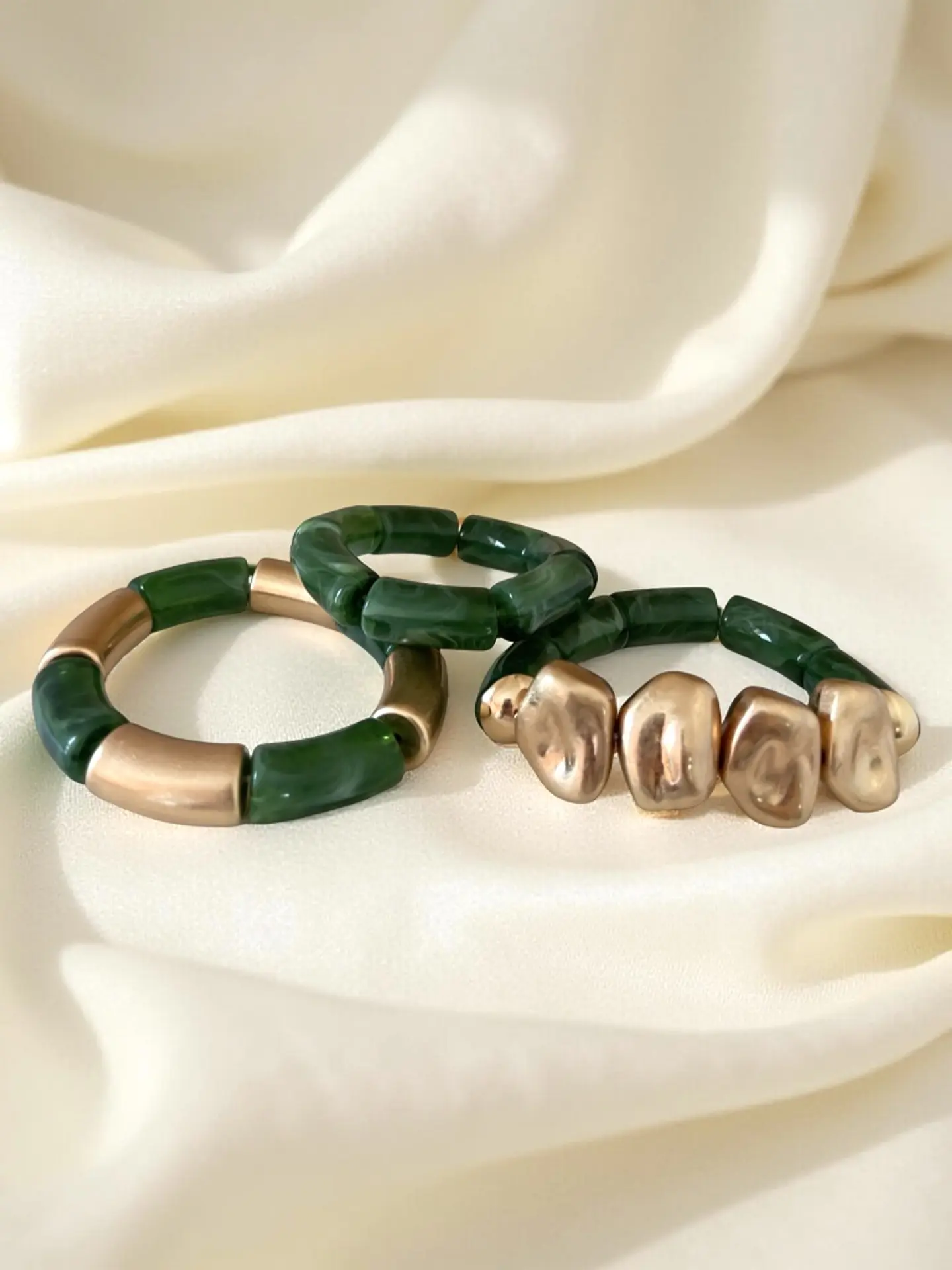 Trío Brazaletes Retro Roma Gold 1