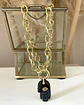 Collar Mano de Fátima Obsidiana Gold - Miniatura 2