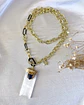 Collar Maxi Colgante Turmalina y Cristal Lunar Gold  - Miniatura 5
