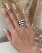 Anillo Maxi Triple Banda Grueso Silver - Miniatura 2
