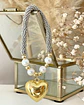Pulsera Corazón Inflado Perlas Silver Gold  - Miniatura 1