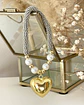 Pulsera Corazón Inflado Perlas Silver Gold  - Miniatura 6