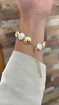 Pulsera Maxi Perlas y Balines Aplanados Gold - Miniatura 3