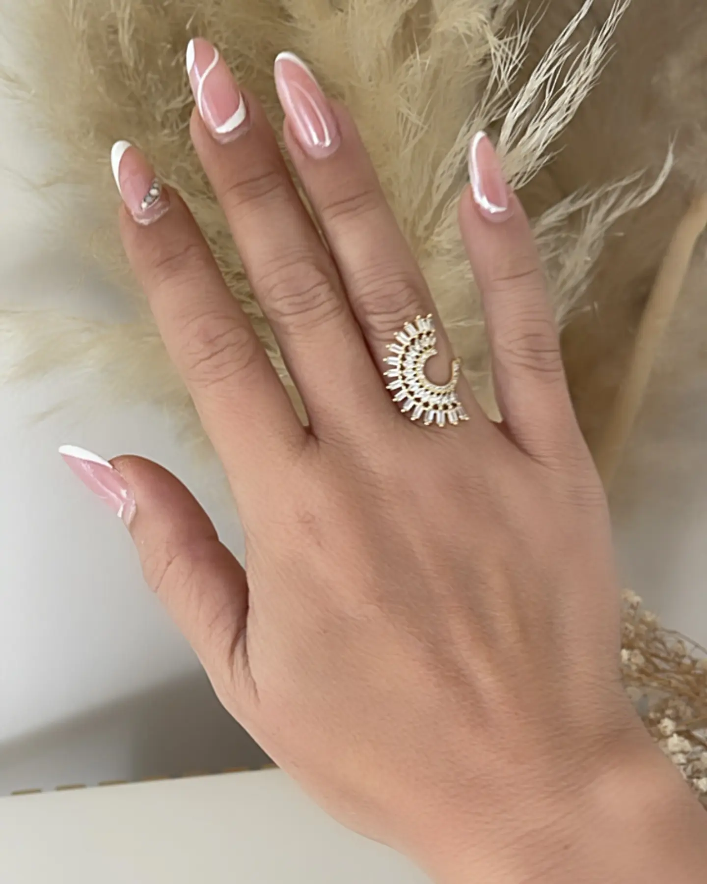 Anillo Abanico Circones Gold  4