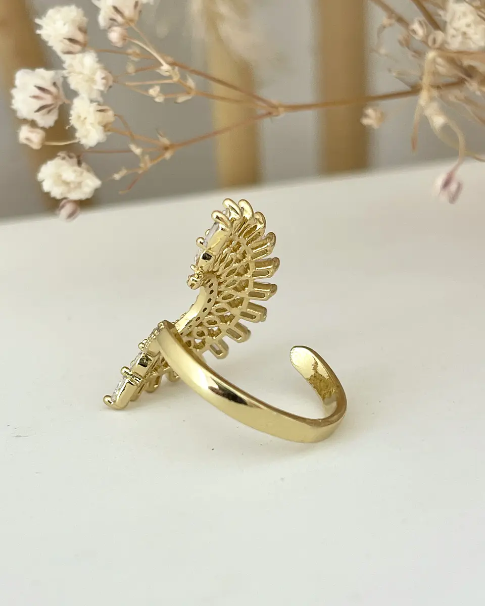 Anillo Abanico Circones Gold  6