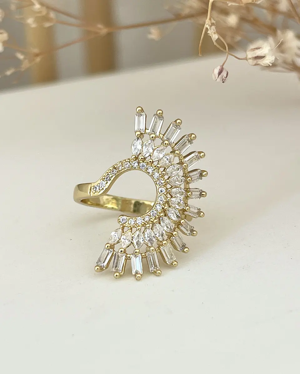 Anillo Abanico Circones Gold  5