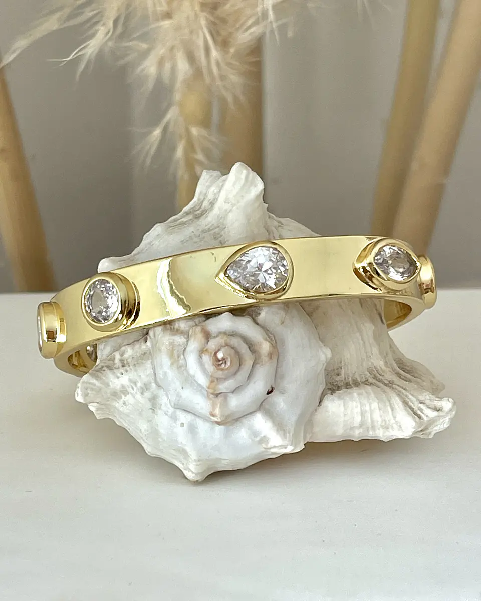 Pulsera Cristales Luxury Gold 1