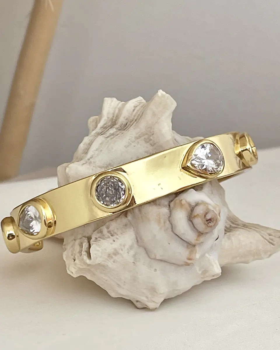 Pulsera Cristales Luxury Gold 4