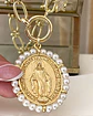 Collar medallón Virgen Perlas punto de luz  - Miniatura 5