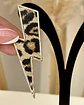 Aros Maxi Rayo Leopardo Print Gold - Miniatura 5