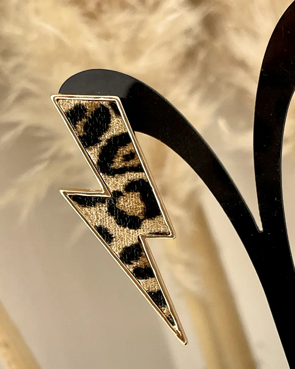 Aros Maxi Rayo Leopardo Print Gold 7