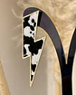Aros Maxi Rayo Leopardo Cow Print Gold - Miniatura 3