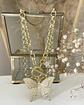 Collar Maxi Mariposa Circones punto de luz gold - Miniatura 1