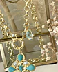 Collar Cruz Turquesa Perlas cristal Gold - Miniatura 4