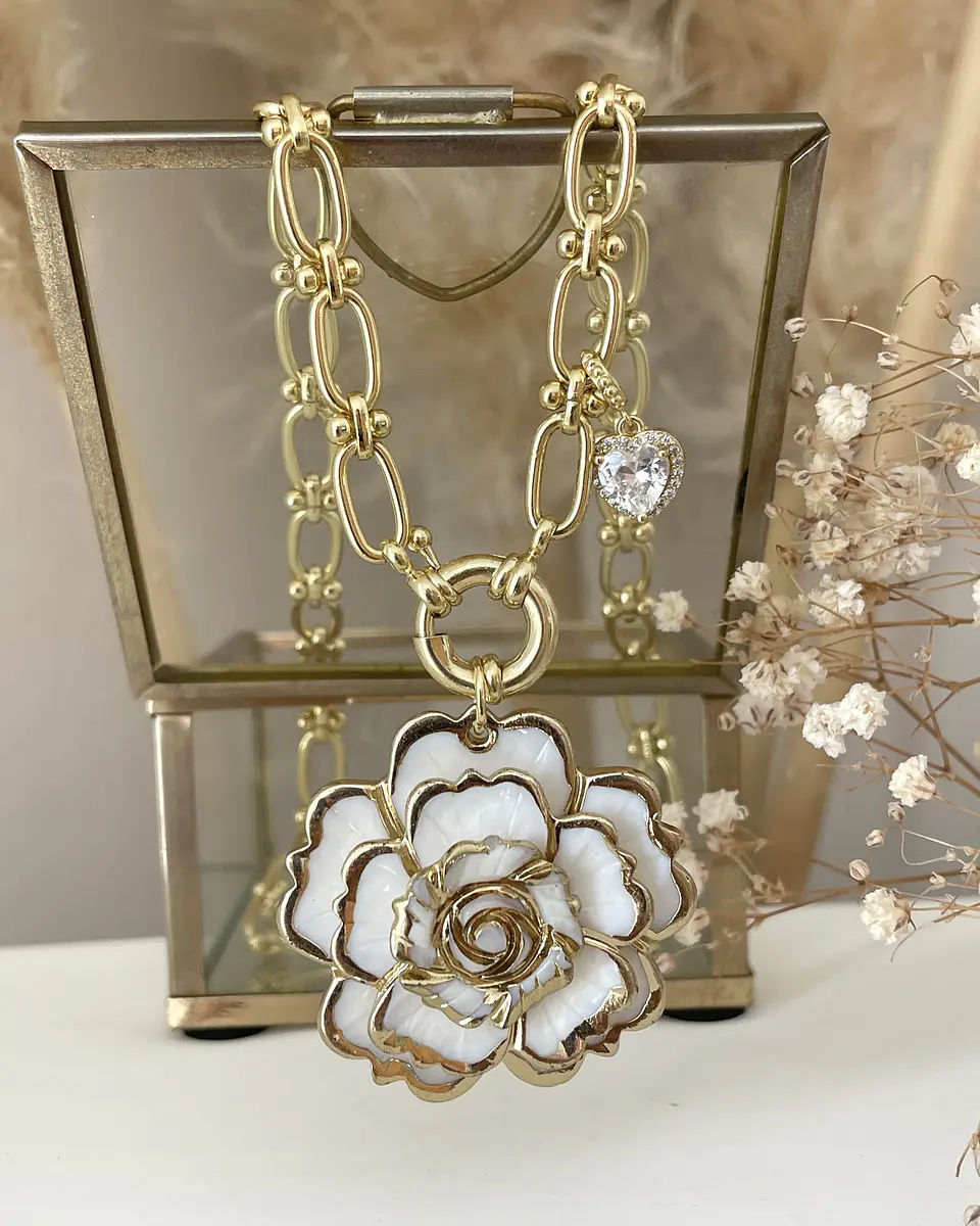 Collar Maxi Camelia Eslabones mixtos grandes Gold 2