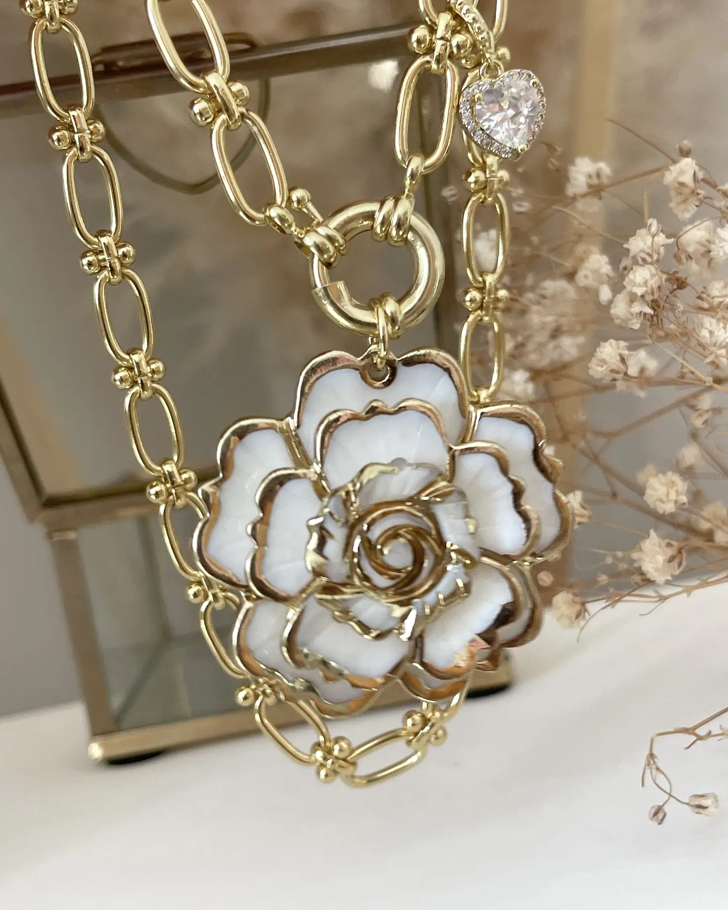 Collar Maxi Camelia Eslabones mixtos grandes Gold 4