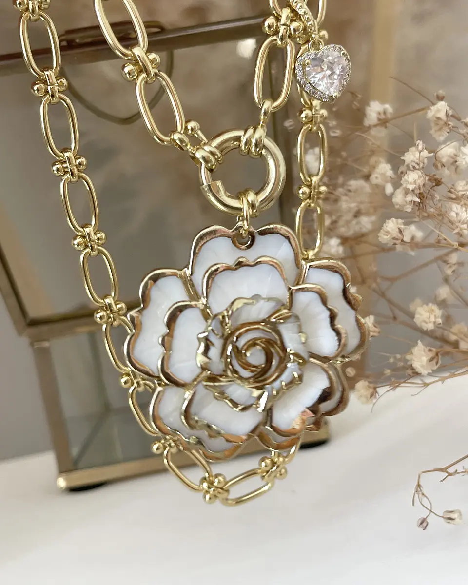 Collar Maxi Camelia Eslabones mixtos grandes Gold 4
