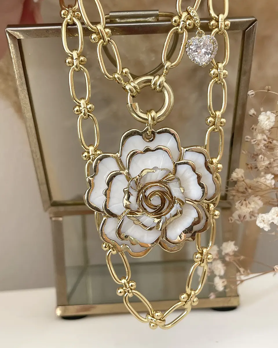 Collar Maxi Camelia Eslabones mixtos grandes Gold 6