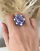 Maxi Anillo Amatistas Drusa Perlas Cristales Gold  - Miniatura 5