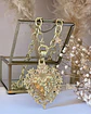 Collar XL Maxi Corazon Barroco Punto luz Gold - Miniatura 2