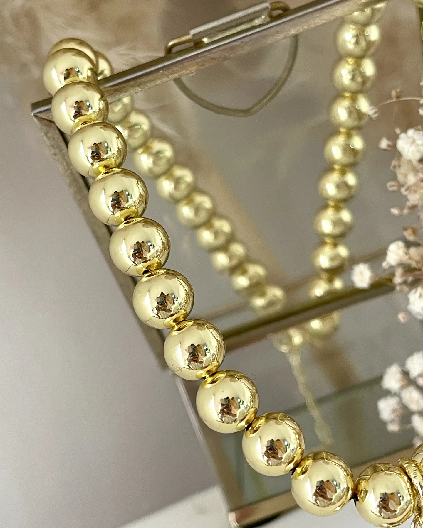Collar Maxi Balines Corazón Inflado Gold 2