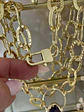Collar XL Amatista Drusa Maxi eslabones martillados gold - Miniatura 4