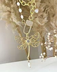 Collar XL Libélula eslabones mixtos perlas y gold - Miniatura 9