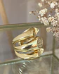 Anillo Triple Banda Abierto Circones Gold - Miniatura 3