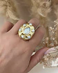 Maxi Anillo Macizo Perlas Model Italiano Gold - Miniatura 1