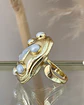 Maxi Anillo Macizo Perlas Model Italiano Gold - Miniatura 4