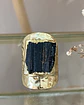 Anillo Turmalina Protección Efecto Martillado Gold - Miniatura 2