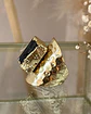 Anillo Turmalina Protección Efecto Martillado Gold - Miniatura 6