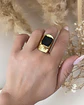 Anillo Turmalina Protección Efecto Martillado Gold - Miniatura 1