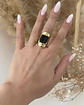Anillo Turmalina Protección Efecto Martillado Gold - Miniatura 3
