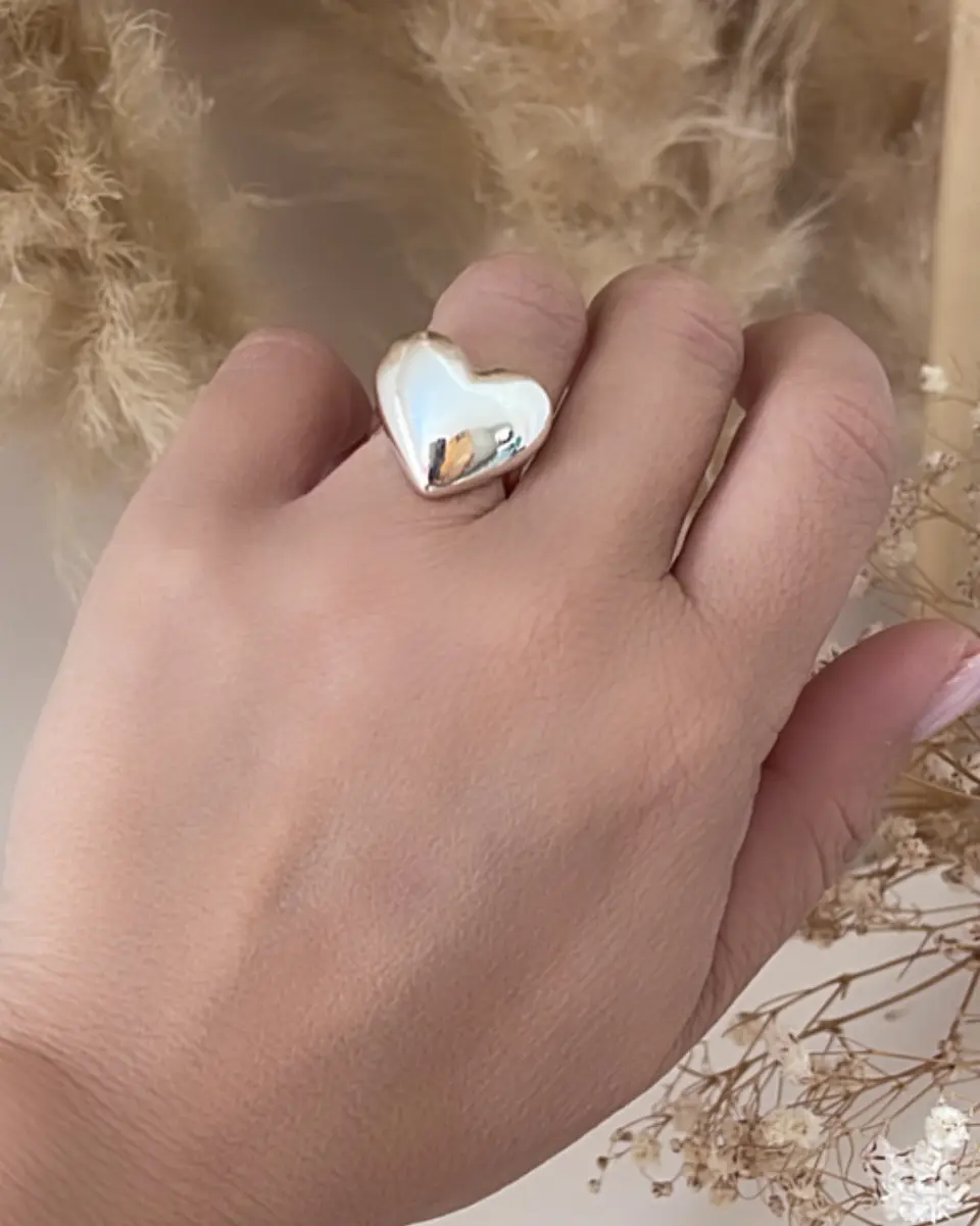 Anillo Corazón Silver  6