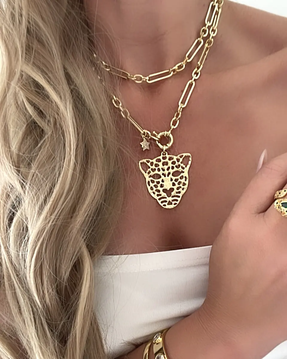 Collar XL Maxi Jaguar Gold 1